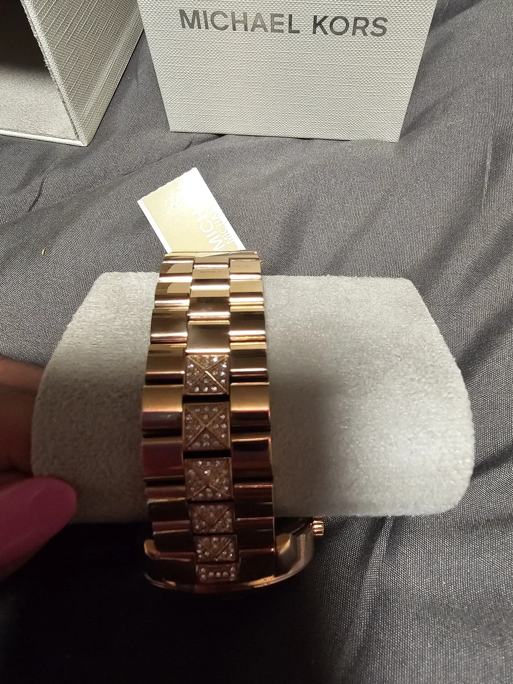 Michael Kors Rose Gold Crystal Accent Bracelet Watch